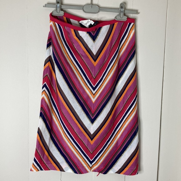 ICB metallic stripe vintage knit skirt M - Picture 5 of 6